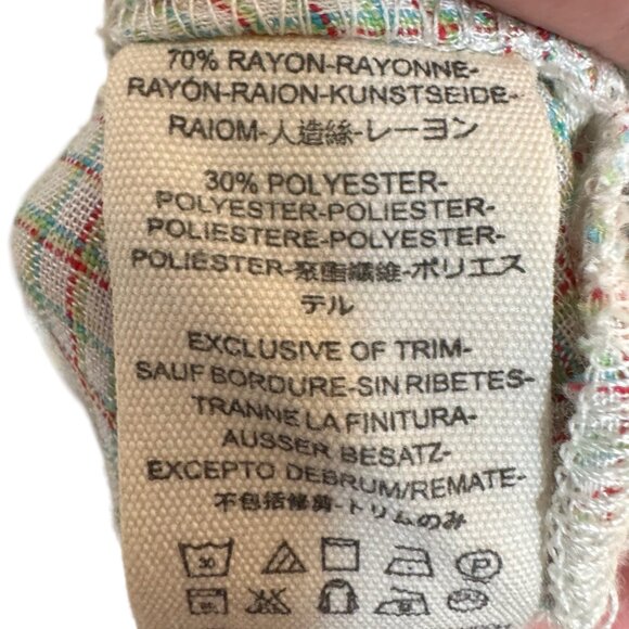 We the Free Rainbow Picnic Blouse Mini Plaid Check Button Down Peasant Cropped S - Picture 6 of 6